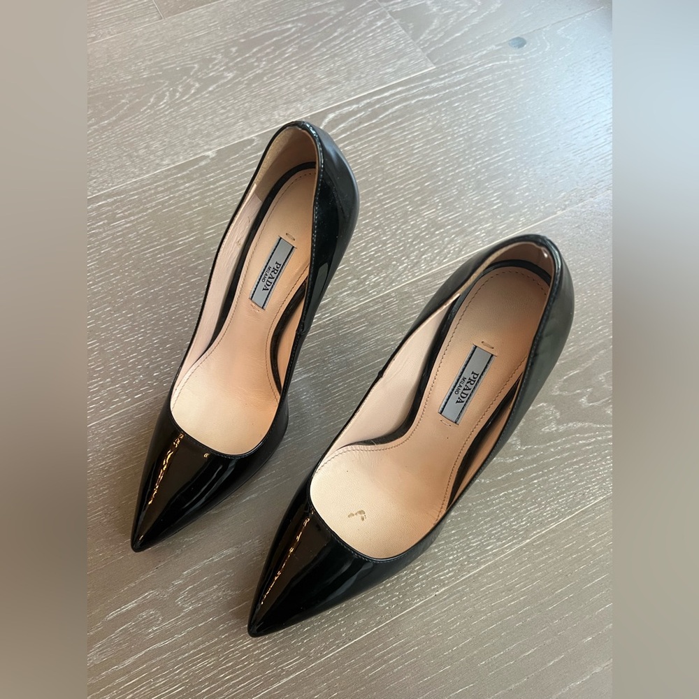 Black Prada, high heels, great condition